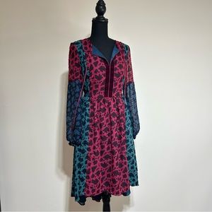 Matilda Jane Women's A little party dress swiss dot color block size Small